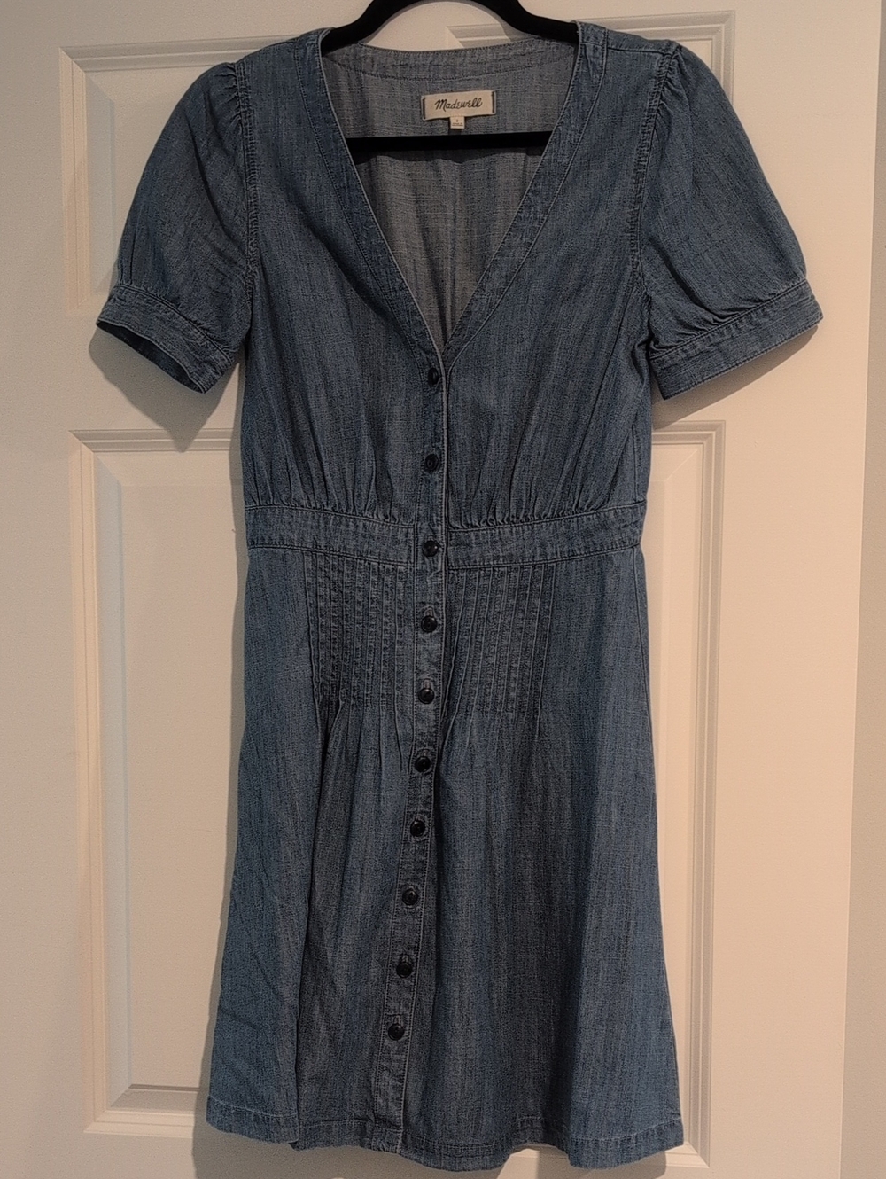 Madewell Blue Denim Button-Down Mini Dress